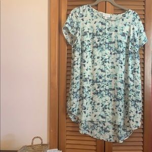 Watercolor maternity blouse
